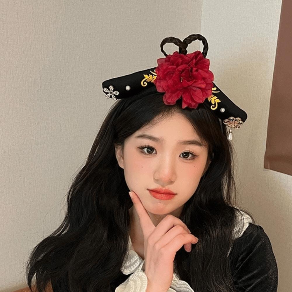 Pearl Hanfu Hair Hoop Cloth Chinese Style Headband Traditional Ancient Style Headwear  Festival