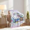 1pc Hello Kitty Cute Cartoon Flannel Blanket - Home Decor for All Seasons, Soft, Comfortable, Machine Washable, Gift for Everyone, Suitable