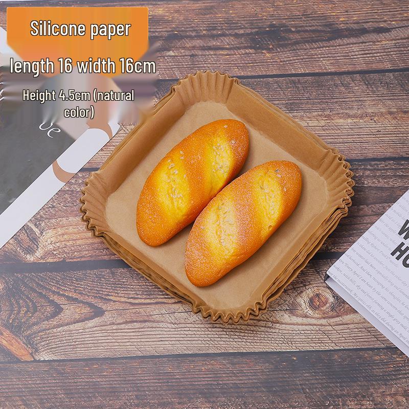 Silicone Oil-Absorbing Air Fryer Paper Liner - Square/Round Disposable Baking Sheets