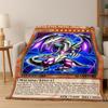 Anime Yu-Gi-Oh Monster Card Cartoon Flannel Blanket Soft Warm Blanket Throw Blanket for Bedroom Living Room Bed Picnic Kid