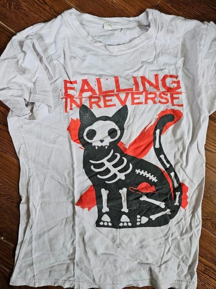 

New Falling In Reverse Band Cat White S to 5XL Tee Shirt CK132 Unisex T-Shirt M