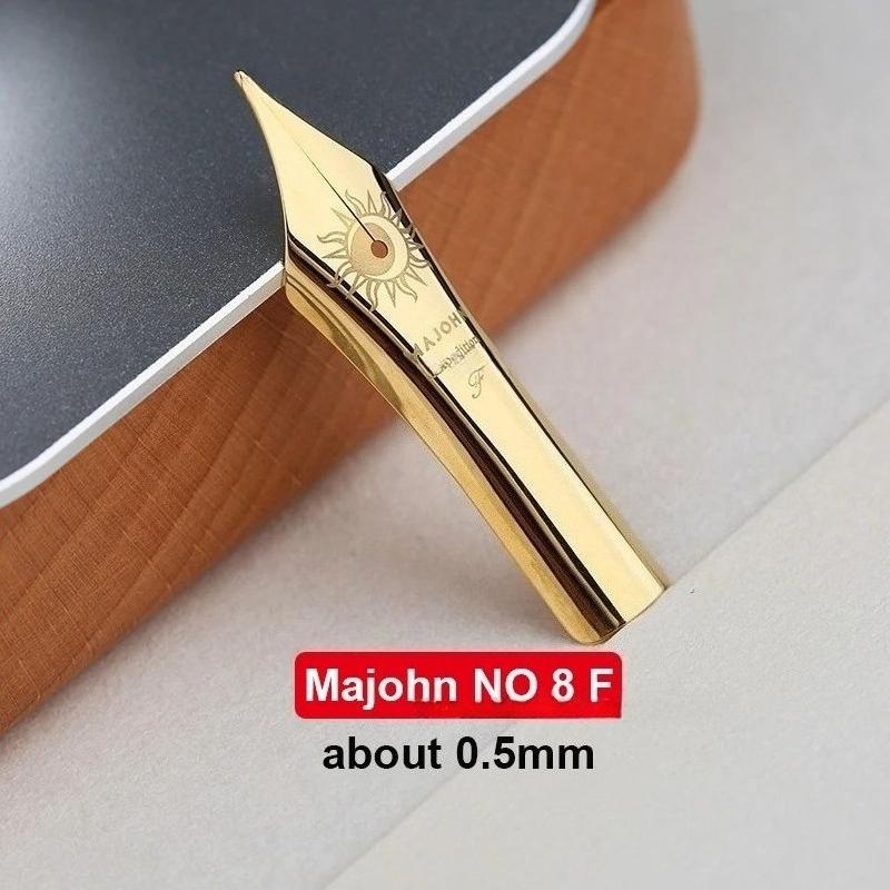 

4 Цвета Огромная MAJOHN P140 №8 F/M Перо Акрил Поршневая Прозрачная Перьевая Ручка Эбонитовая Подающая Большой Объем Чернил Пишущая Роскошная Ручка NO.8 F(0.5mm)