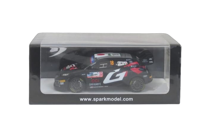 

Spark 1/43 Toyota GR Yaris Rally1 2024 Rally Japan 4th Place #18 Ready-to-Display Universal Die-Cast Model with Sponsor Logos