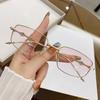Square Irregular Trend Small Metal Frame Sunglasses Korean Version High-end Retro UV400 Anti-ultraviolet Shades Glasses
