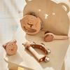 1Pc Baby Wooden Rattlehand Music Bellwooden Instrumentsbaby 0 3 Years Toysmake Sound Toysbear Music Rattletoys For Kids