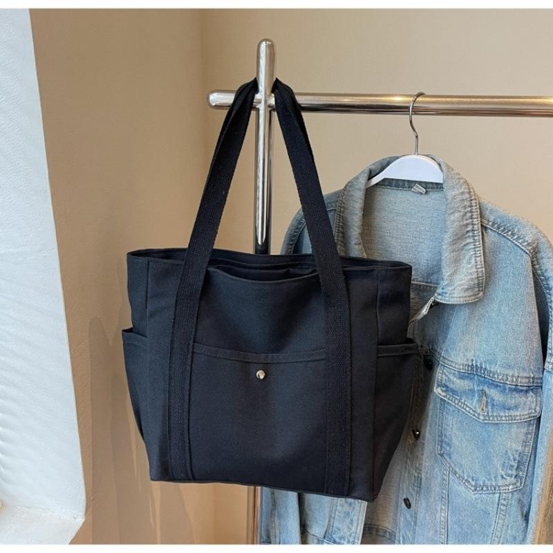 Large-capacity canvas tote canvas bag for going to work, high-value and versatile literary and artistic student one-shoulder bag