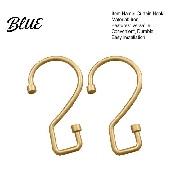 Stylish Curtain Hook Hooks for Space-Saving Space-saving Installation Adjustable 2Pcs Easy S-Shaped Hanging Home Bathroom