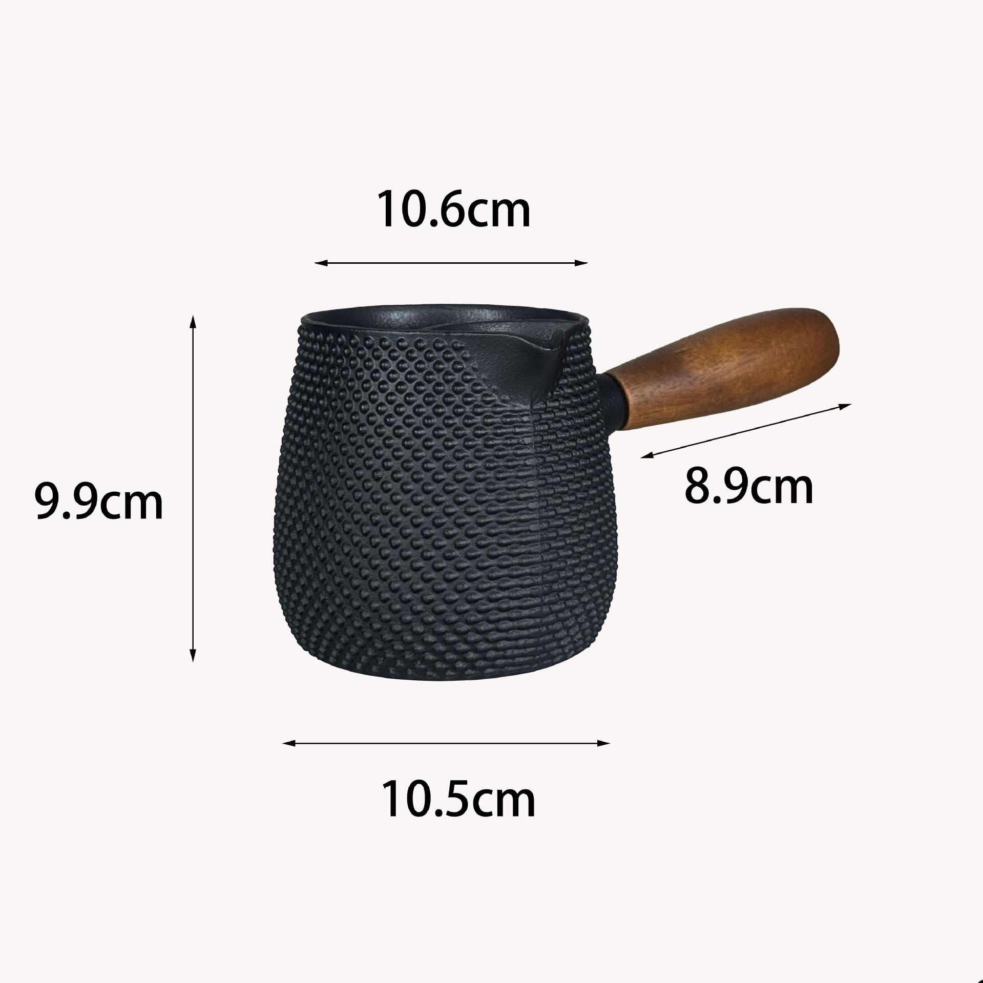 550ml Japanese Cast Iron Teapot with Side Handle Household Simple Kung Fu Teapot Anti-scalding Wooden Handle