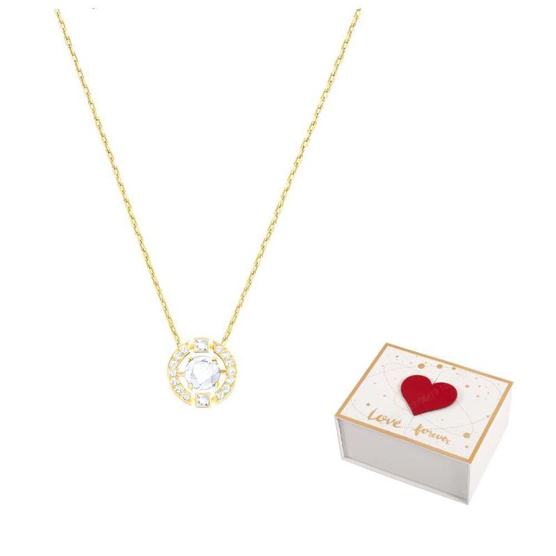 Swarovski Una Beating Heart Crystal Necklace Women necklace White Gold 5284186