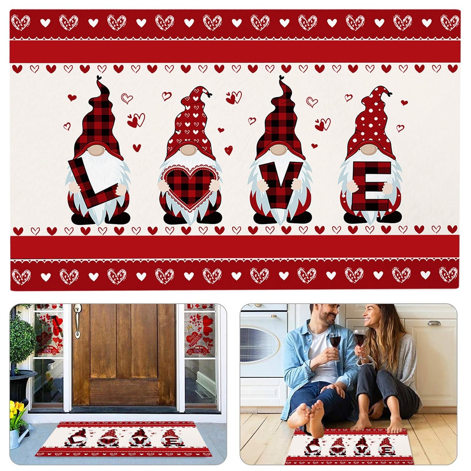 

Украшение ко Дню святого Валентина, коврик для ванной комнаты, приветственный напольный коврик