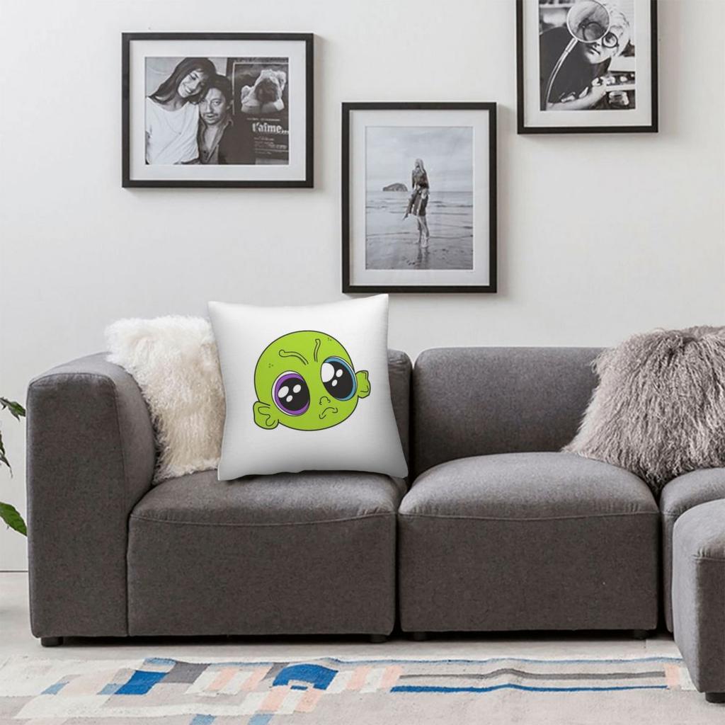 I'M Baby Alien Square Pillowcase Polyester Linen Velvet Creative Zip Decor Home Cushion Case 45X45