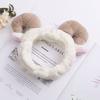 Custom Logo OMG Bowknot Wash Face Hairband Rabbit Cat Ear Cute Plush Lady Soft Women Elastic Hair Band Flannel Make up Headbands