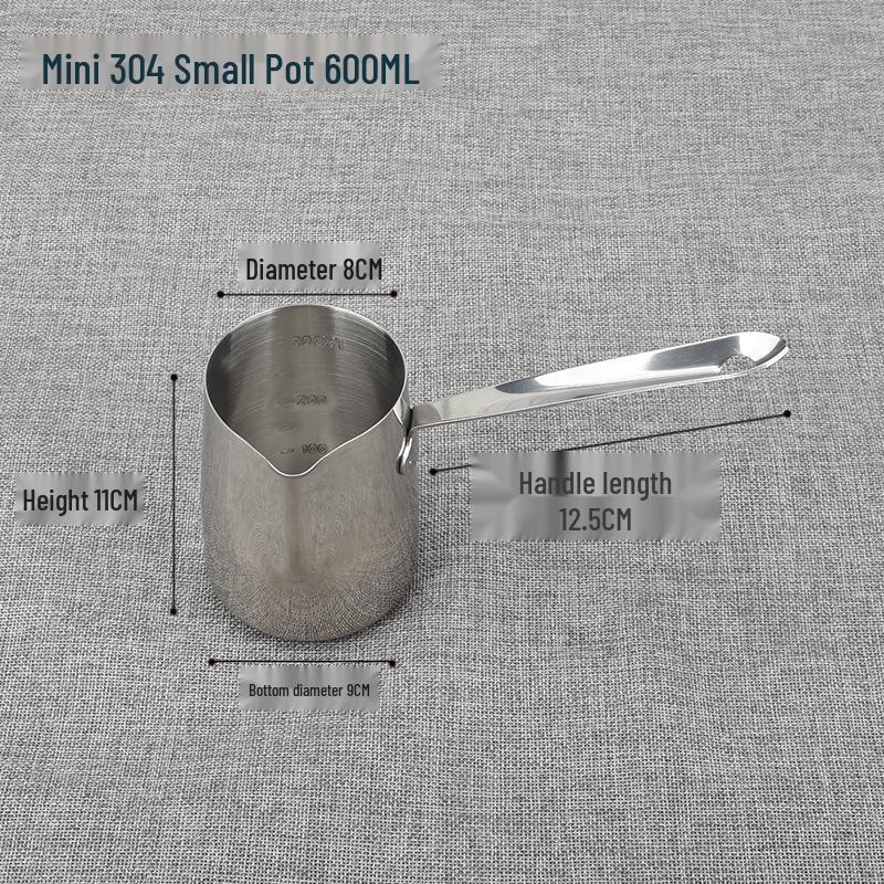 304 Stainless Steel Long Handle Latte Art and Frothing Pitcher (300-950ML)