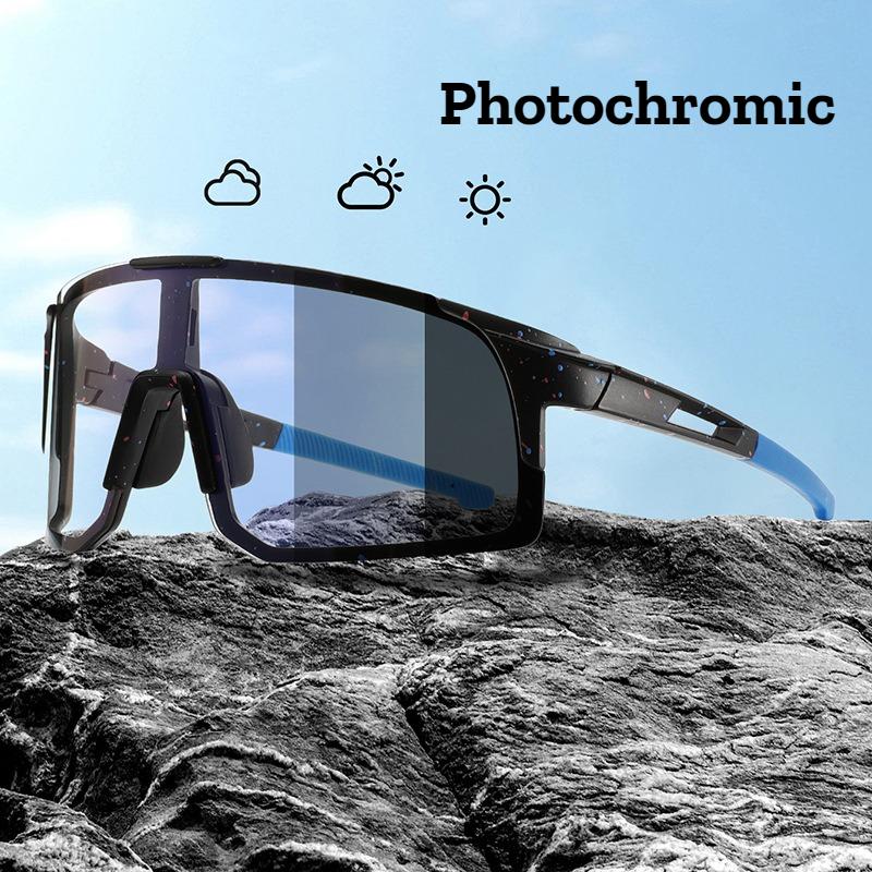 Men s Women s Outdoor Sports Mountaineering Skiing Photochromic Riding Sunglasses Running Sports Windproof Goggle Sunglasses синий