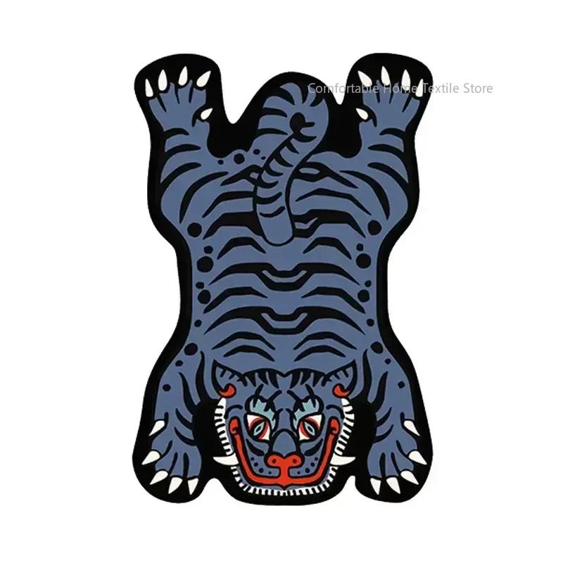 

Carpet Living Room Cute Cartoon Tiger Decor Carpets Children Bedroom Bedside Large Area Rug Home Decoration Cloakroom Foot Mat 60x90cm door mat