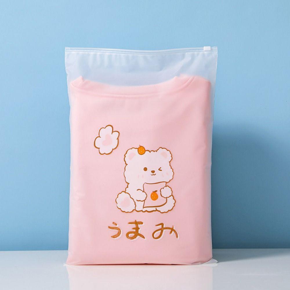 Transparent Clothing Storage Bag Cartoon Shoe Storage Bag Clothing Zipper Pouch Home&Travel