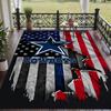 Kristall-Samt-Teppich mit Dallas Cowboys Design, Weiche rutschfeste Bodenmatte für Wohnzimmer Schlafzimmer Dekoration