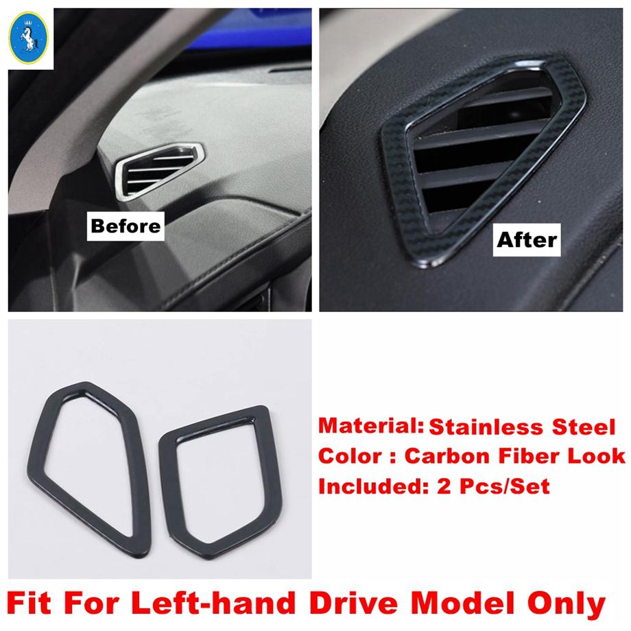 Carbon Fiber Look Car Head Lamps / Lift Button / Air AC / Gear Box Panel ABS Accessories Cover Trim For Haval F7 F7X 2018 -