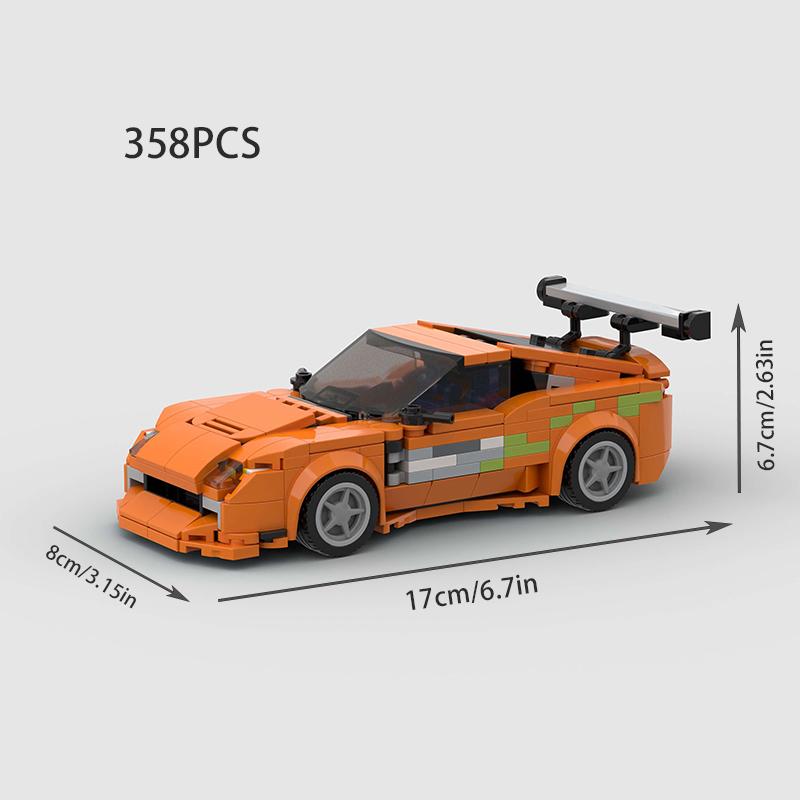 Moc F1 City Speed Sports Racing Car Building Blocks Brick R34 Rx-7 Vehicle Supercar Fast & Furious Mk4 Supra Kids Toys
