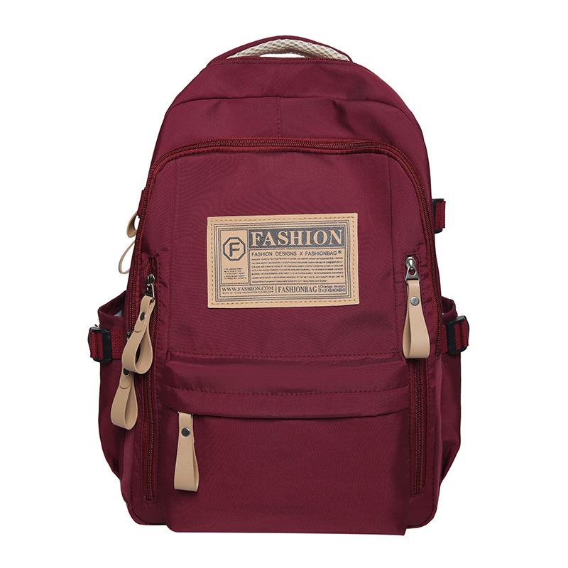 Wald Große Kapazität Einfarbiger Rucksack für Damen Koreanischer Stil Vielseitig Junior High School High School Schultasche Männlicher College-Rucksack