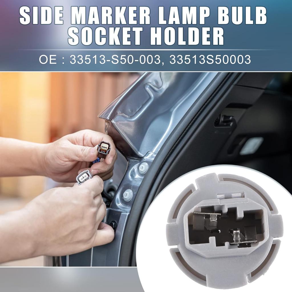 No.33514-S50-003 Car Left Right 3rd Brake High Mount Tail Stop Light Bulb Lamp Socket Holder for Honda Accord 98-17 for Honda Civic 99-12