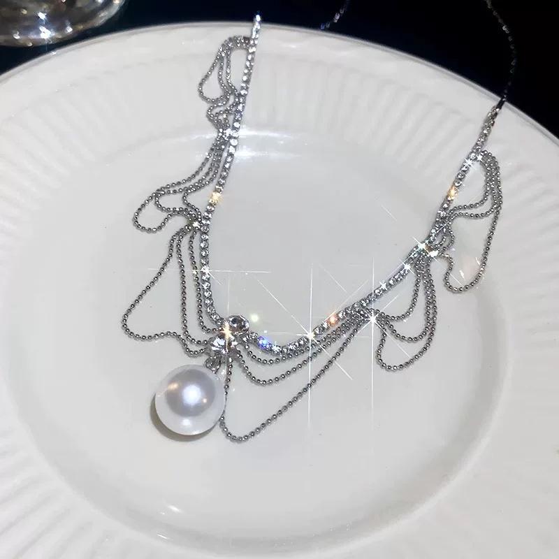 Dinner Princess Pearl Necklace: Luxurious & Exquisite Clavicle Chain for Women