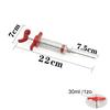 Food Grade PP Stainless Steel Needles Spice Syringe Set BBQ Meat Flavor Injector Kitchen Sauce Marinade Syringe Accessory