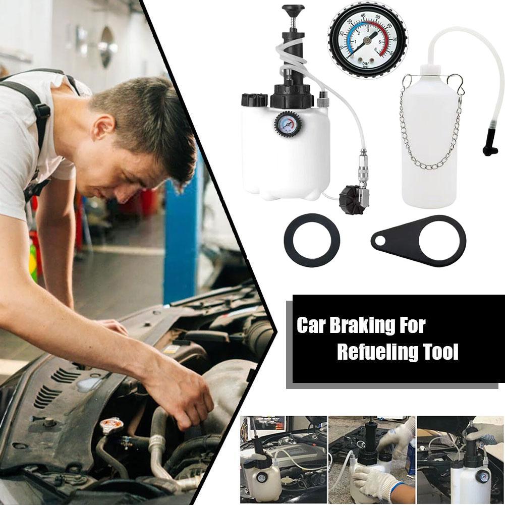 Brake Fluid Bleeder Brake Fluid Replacement Tool 3L Large Capacity Corrosion-Resistant Brake Oil Replacement Kit For Most Cars