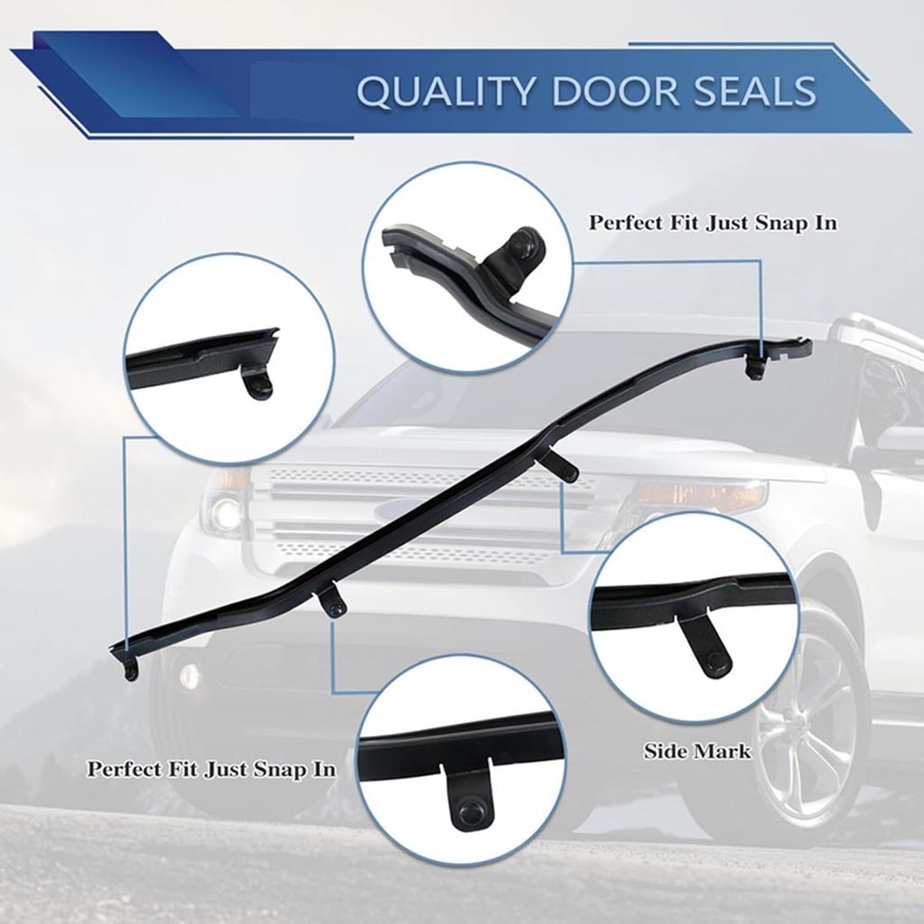 NLQR Pair LH& RH Rear Door Front Weatherstrip Seal Compatible with Ford Explorer 2011-2019 Replace BB5Z7825324B BB5Z7825325B Left Driver and Right