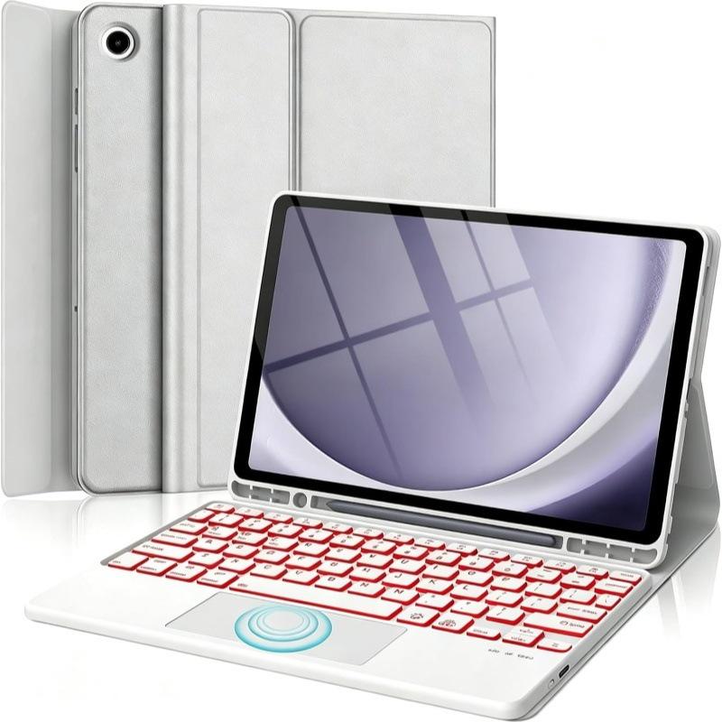 Compatible Bluetooth Keyboard and Backlit Protective Case for Samsung S10FE/S9/S8 Tablet and S11 Ultra.