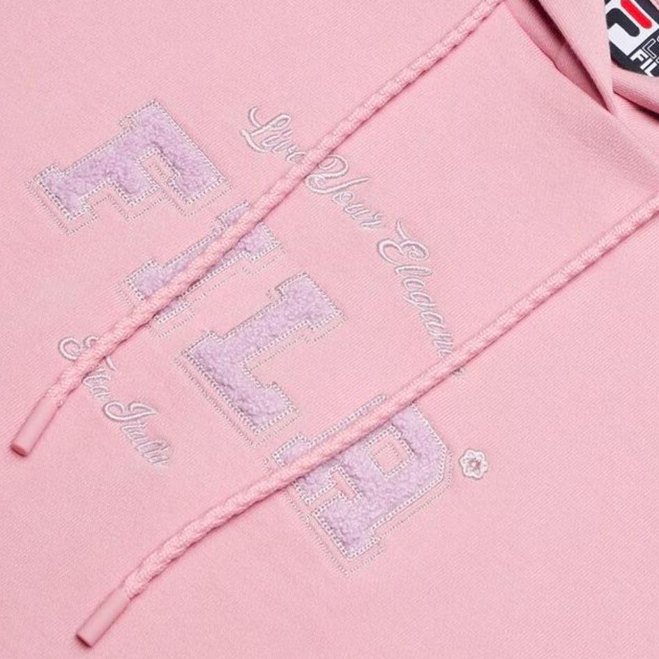 Fila Breathable Comfortable Loose Casual Long Sleeve Dress Women Dresses Dark-Cherry-Blossom-Pink F11W439310F-PK