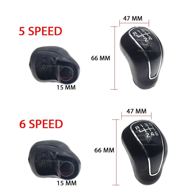 5/6 Speed PU Leather Car MT Gear Shift Knob Lever Stick Shifter Knob For Kia Forte Cerato K3 for Hyundai IX25 Creta 2012-2016