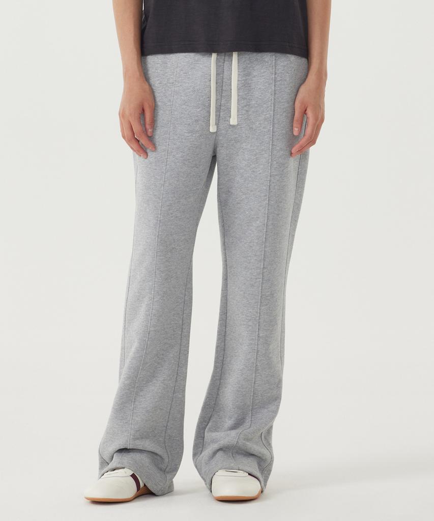 COVERNAT WOMAN Semi Bootcut Sweatpants Melange Gray