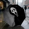 Scream Mask 8 Ribs 3Fold Black Glue Uv Protection Umbrella Sun Protection Rainproof Compact Folding Umbrella For Travel Daily Use C923681