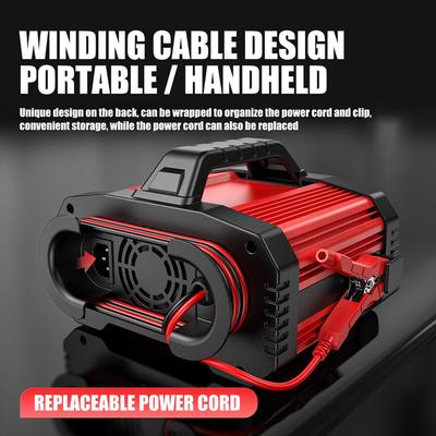Cargador de batería de coche inteligente FOXSUR 25A 12V25A 24V15A Cargador de batería portátil carga opcional