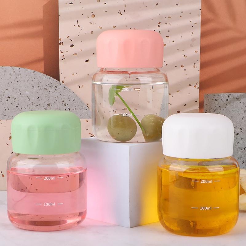 Durable And Leak-proof Mini Water Cup For Women Portable And Creative Style 300ml White Ordinary Glass