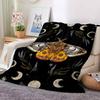 Moonlit Moth Flannel Blanket Throw Blanket Soft Warm Sofa Bed Camping Car home Decor Unique Christmas Gift C930189