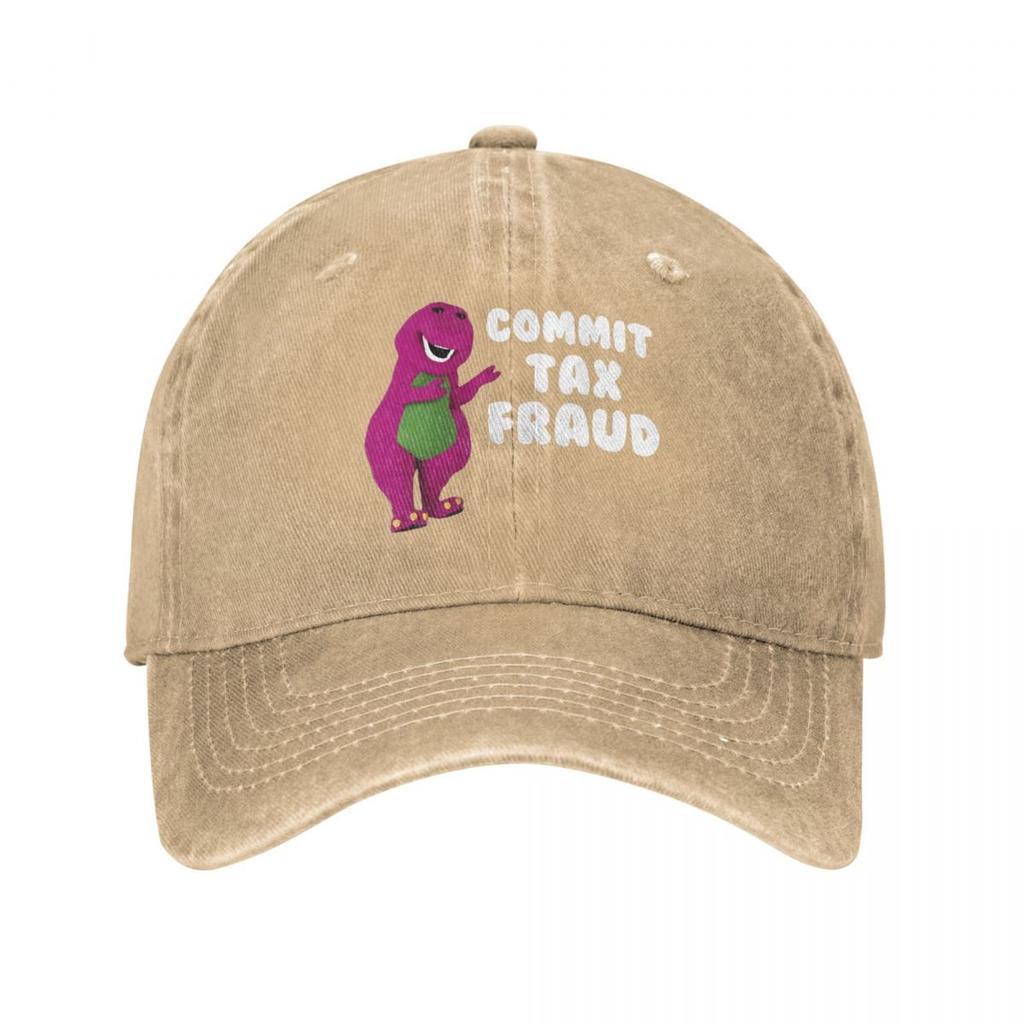 Retro Commit Tax Fraud Funny Baseball Caps Unisex Distressed Cotton Sun Cap Outdoor Activities Caps Hat