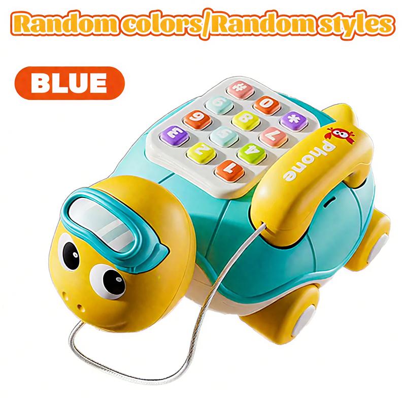 Многофункциональная музыкальная черепаха, ползающая детская игрушка для малышей 6 месяцев+, развивающая музыкальная игрушка-симулятор телефона для ползания