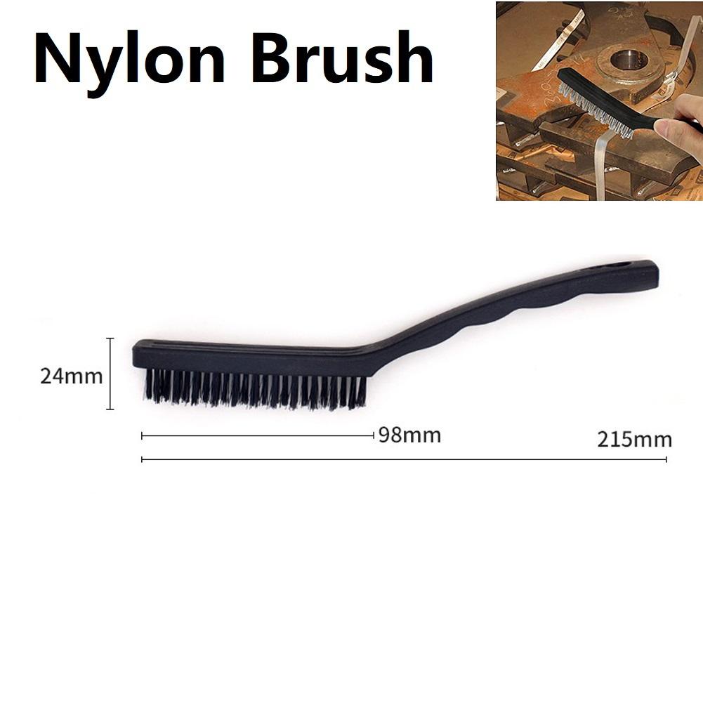 3PC Mini Wire Brushes Brass Nylon Steel Brushes Micro Rusts Remover Paint Remove Metal Scrubbing Polishing Burring Hand Tools