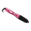 Foldable Heated Curling Brush Ceramic Glaze Coating Thermal Brush 30W Anti Scald Wine Red EU Plug 100 240V