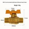 Thickened Brass 4-Point Ball Valve for Natural Gas with Male/Female & Three-Way Tee Valve.