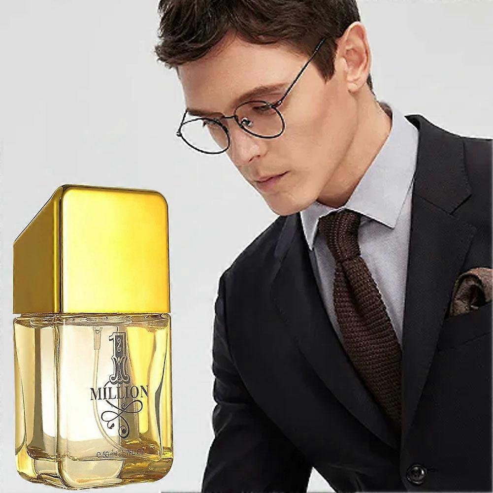 Profumo Gold Million 50ml Lunga Durata Fresca Fragranza Legnosa Acqua di Colonia per Uomo