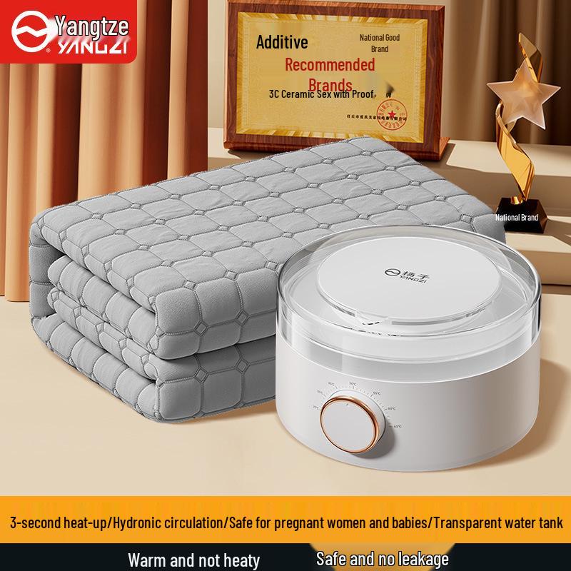 Двуспальное электрическое одеяло Yangzi с циркуляцией воды - Без перегрева, идеально для одноместных общежитий 0.9 x 1.8M