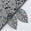 1 Pair Retro Style Hollowout Leaf Drop Dangle Earrings Colored Bohemian Style Wood Earrings Women Fashion Jewelry Gift