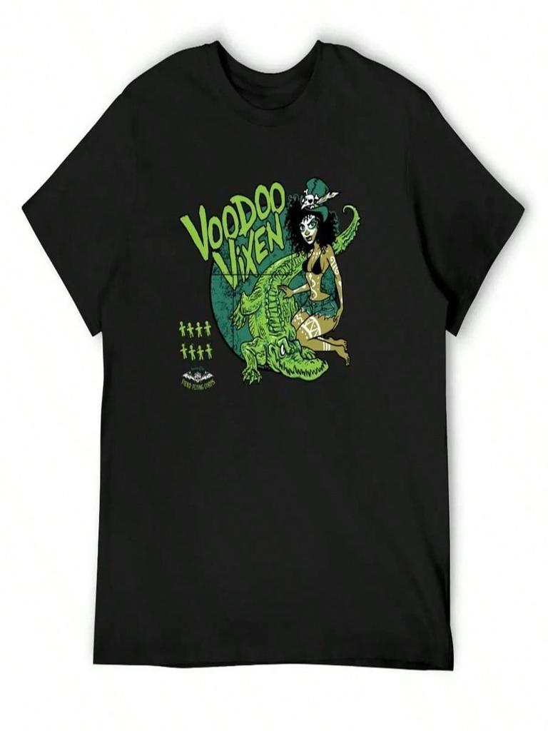 Voodoo Vixen T-Shirt Summer 2025 Sports Fans Vintage Graphic Tee Graphic Shirts T Shirts For Men