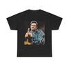 Men Prue Cotton Funny T-shirts Johnny Cash Vintage Poster Graphic T Shirt Unisex Heavy Cotton Oversize Top