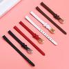 6mm 8mm 10mm 12mm 14mm 16mm Slim Genuine Watch Leather Strap Lizard Grain Women Watch Band High Quality Women Watch Band