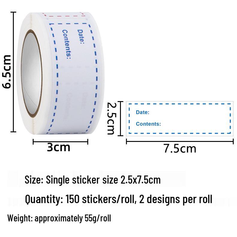 Refrigerated Storage Safety Date Blank Self-Adhesive Label Stickers