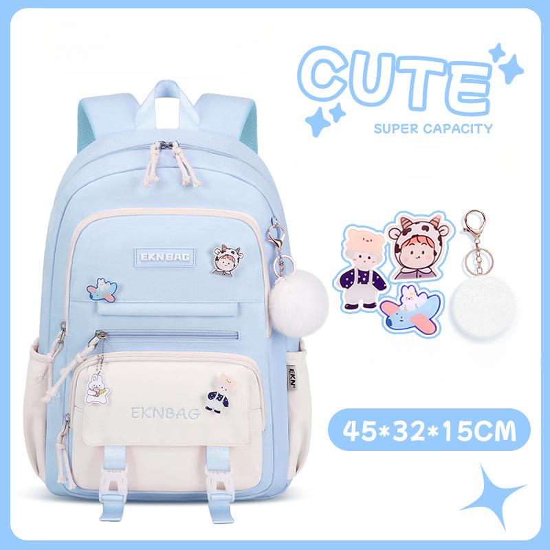 School Backpack for Girls Primary School Grade 3-6 Students Bookbag Children Kawaii Backpacks for 8-12 Years Girl Back Pack